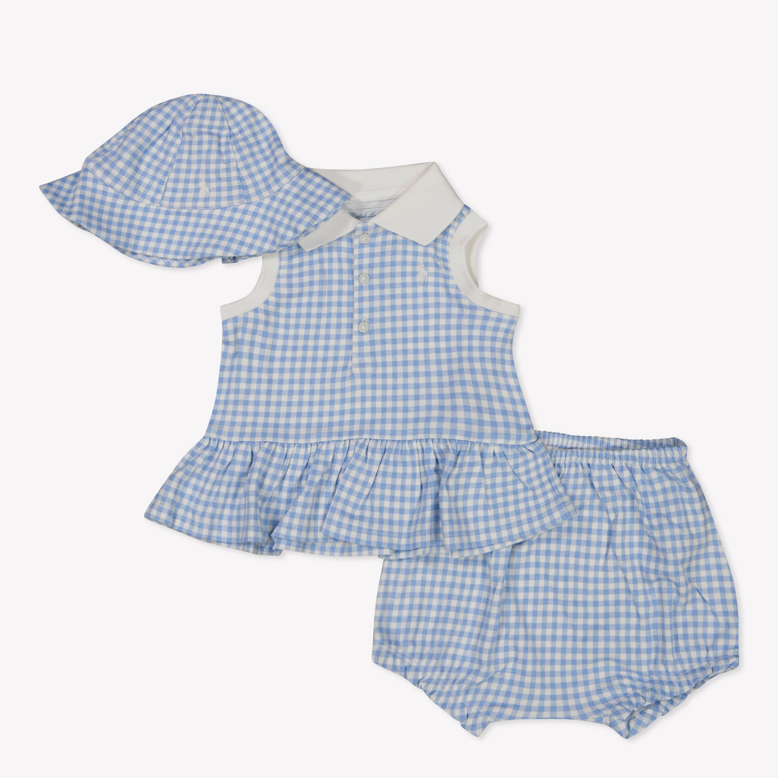 Ralph Lauren Baby Meisjes Setje In Licht Blauw