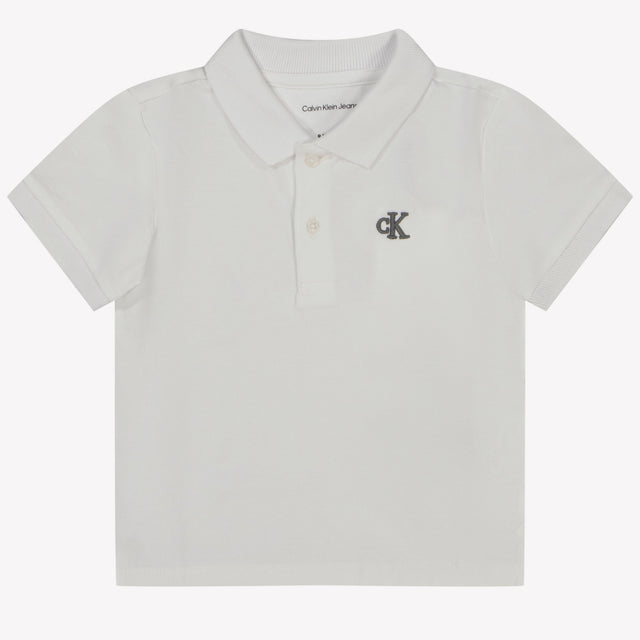 Calvin Klein Baby Jongens Polo In Wit