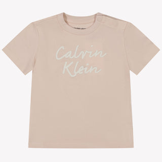 Calvin Klein Baby Meisjes T-Shirt In Licht Roze