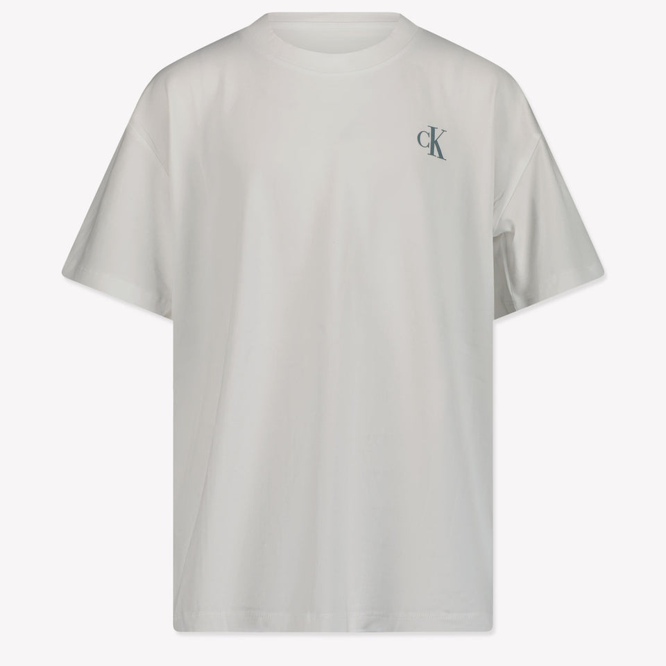 Calvin Klein Kinder Jongens T-Shirt In Wit