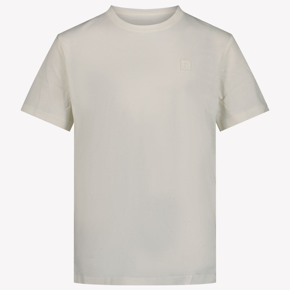 Calvin Klein Kinder Unisex T-Shirt In Off White