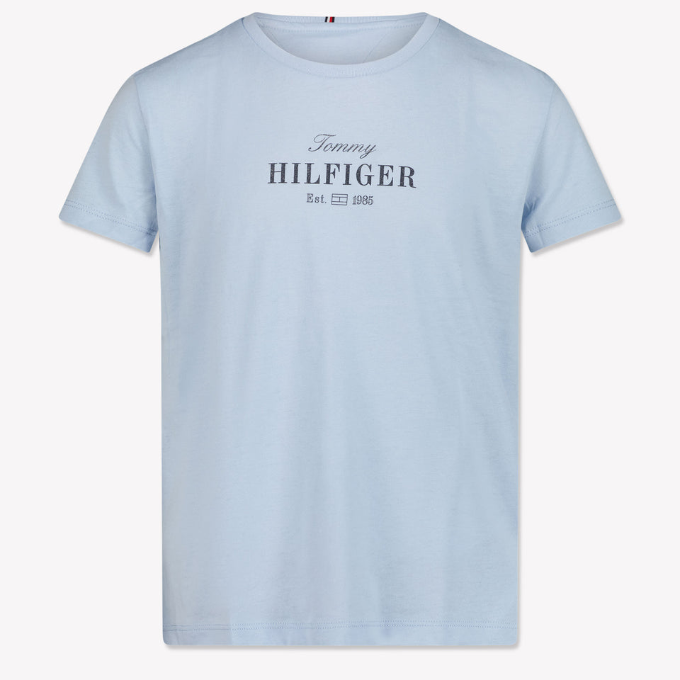 Tommy Hilfiger Kinder Meisjes T-Shirt In Licht Blauw