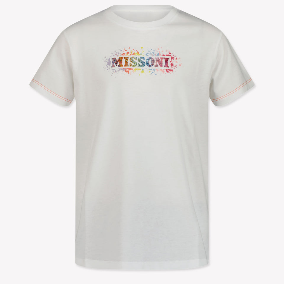 Missoni Kinder Meisjes T-Shirt In Wit