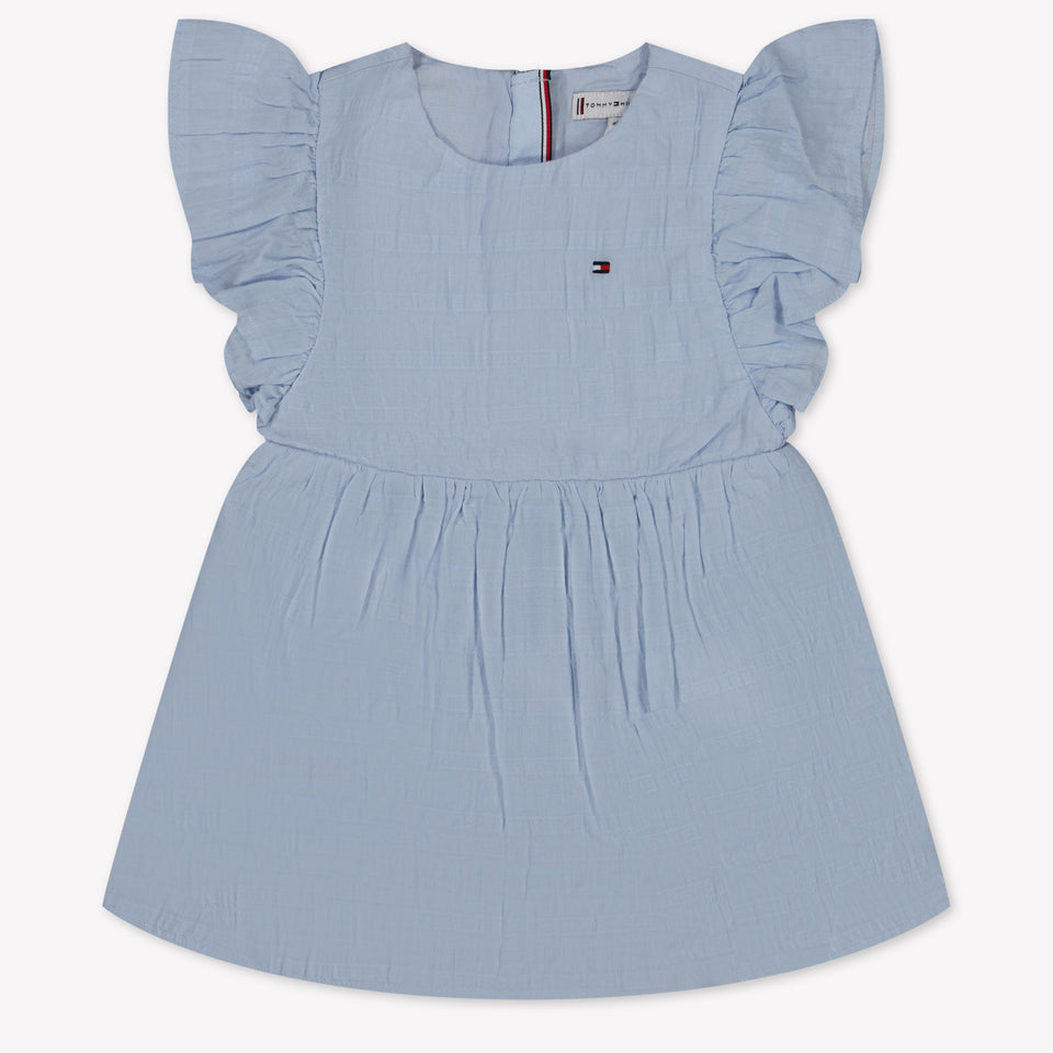 Tommy Hilfiger Baby Meisjes Jurk In Licht Blauw