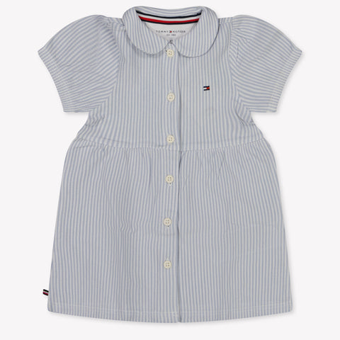 Tommy Hilfiger Baby Meisjes Jurk In Licht Blauw