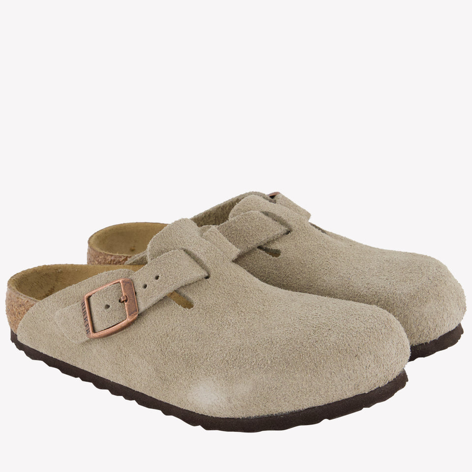 Birkenstock Boston Unisex Flipflops In Taupe