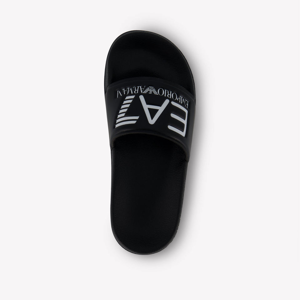 EA7 Jongens Slippers In Zwart