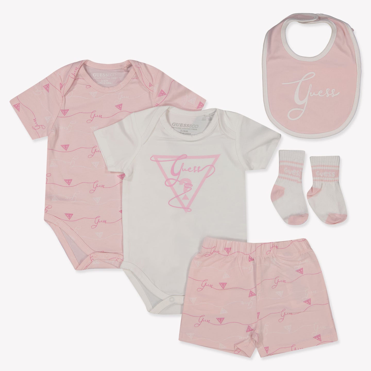Guess Baby Meisjes Setje In Licht Roze