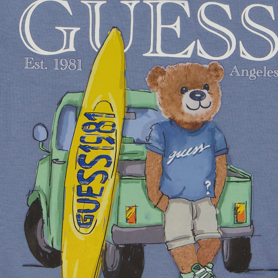 Guess Baby Jongens T-Shirt In Blauw