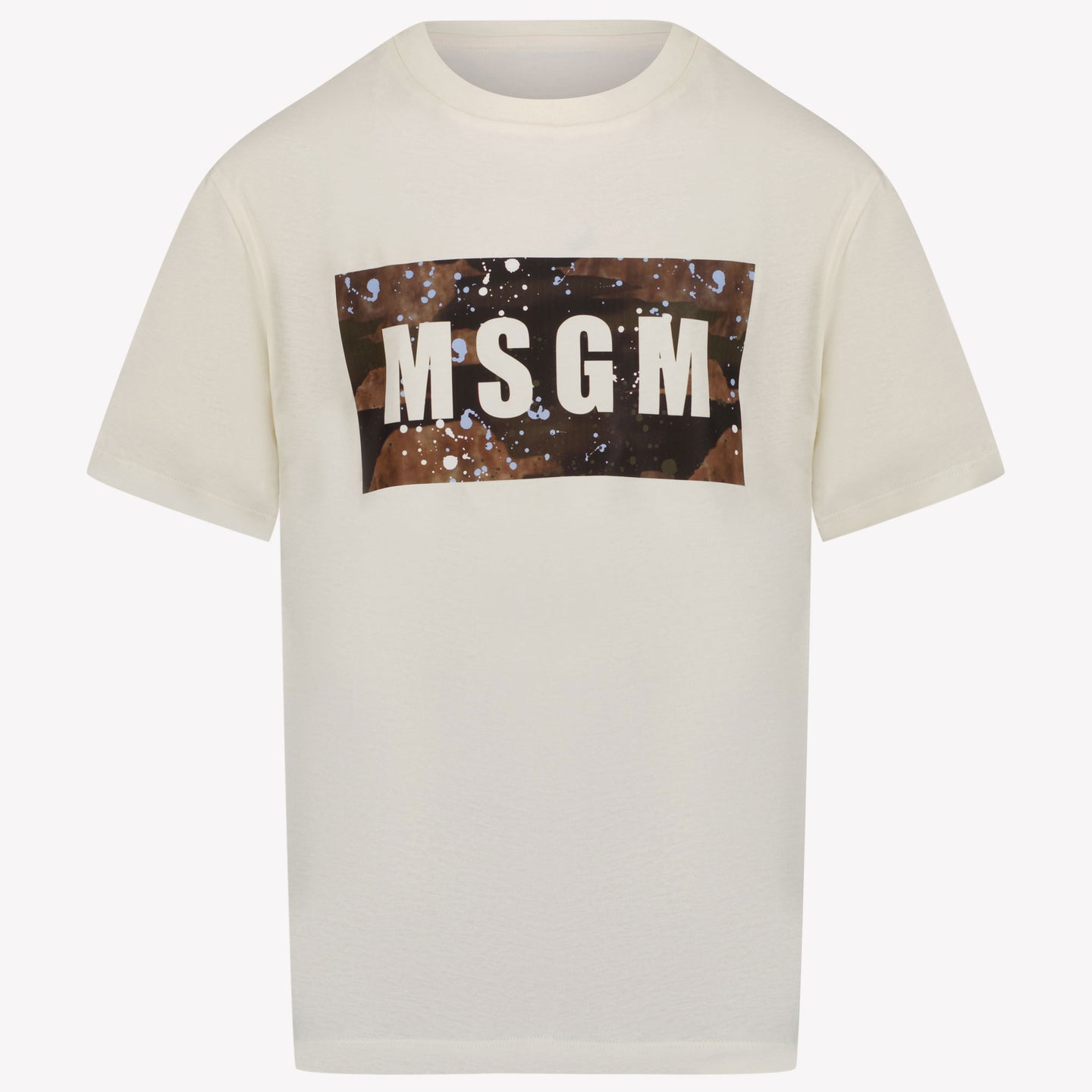 MSGM Kinder Jongens T-Shirt In Off White