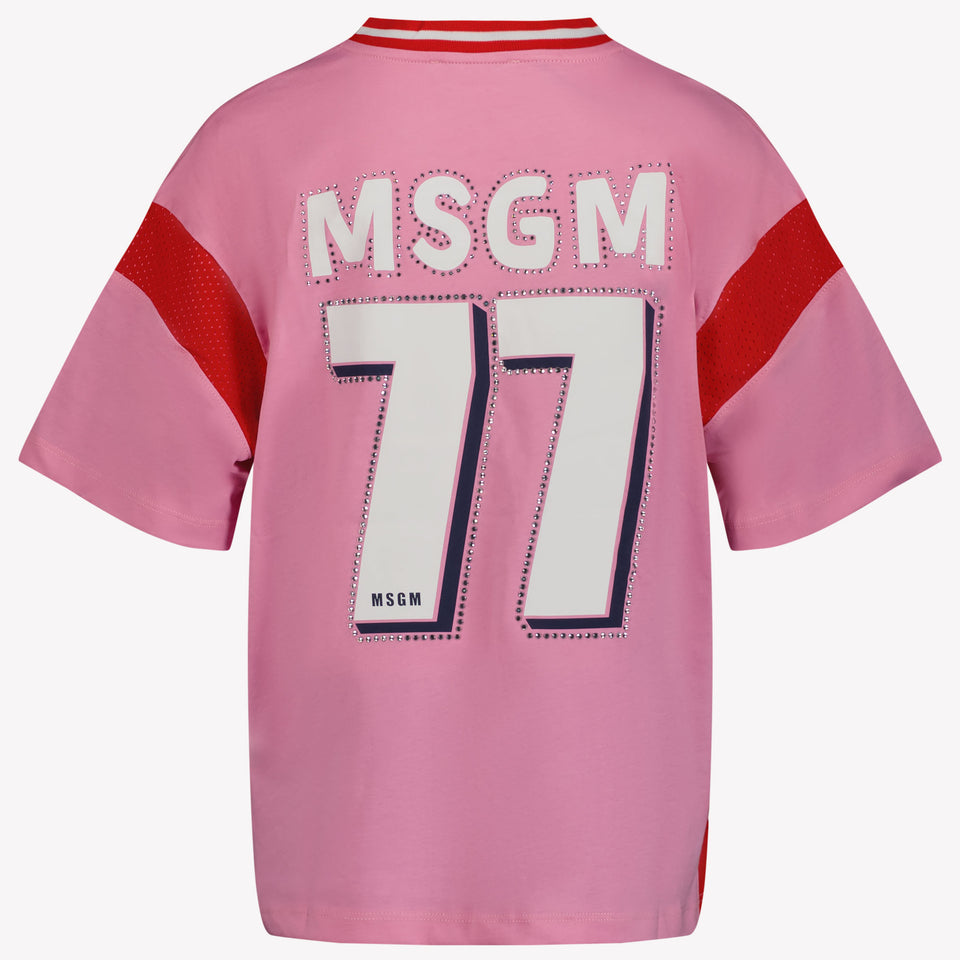 MSGM Kids Girls in T-Shirt Pink