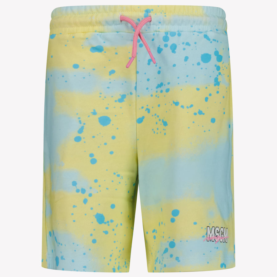 MSGM Girls Short in Turquoise