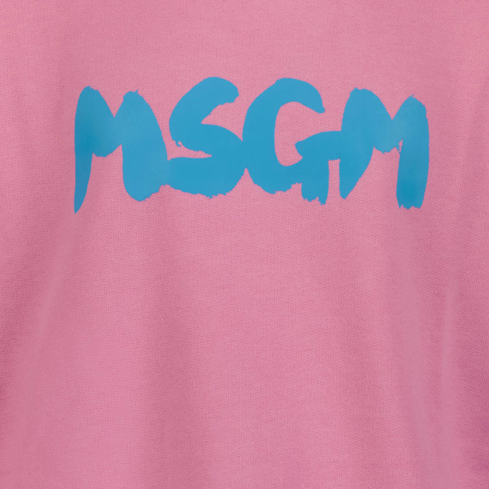 MSGM Kids Girls Sweater Pink