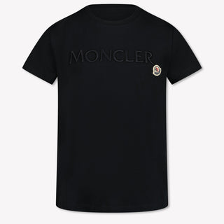 Moncler Kinder Jongens T-Shirt In Zwart