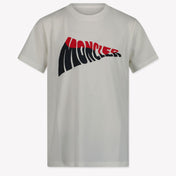 Moncler Kinder Jongens T-Shirt In Wit