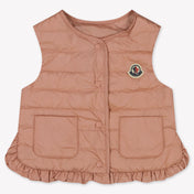 Moncler Portia Baby Girls Body Warmer In Light Pink