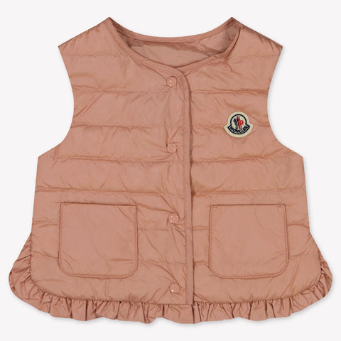 Moncler Portia Baby Meisjes Bodywarmer In Licht Roze