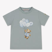 Moncler Baby Unisex T-shirt in Light Blue