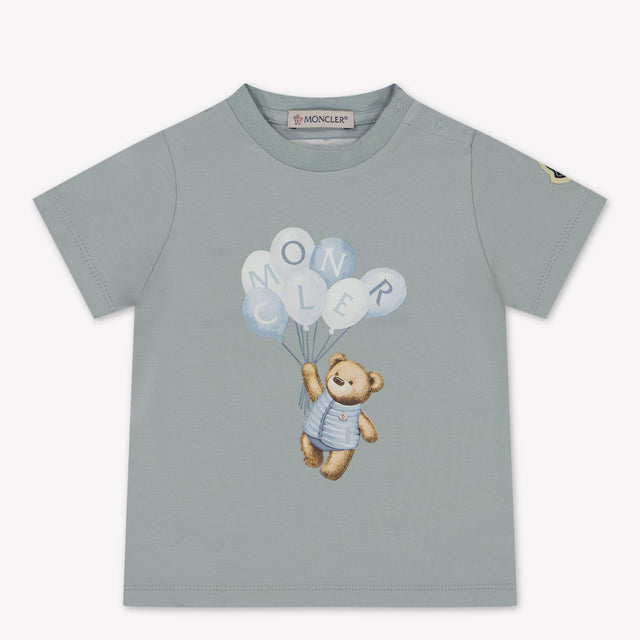 Moncler Baby Unisex T-shirt in Light Blue