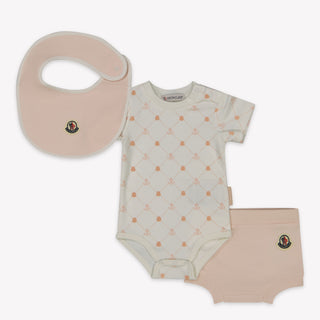 Moncler Baby Unisex Romper in Light Pink