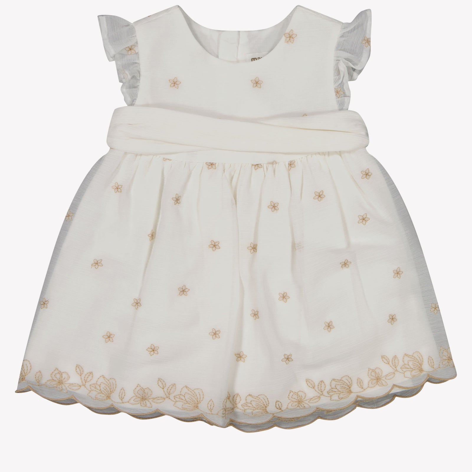 Mayoral Baby Girls Dress In OffWhite