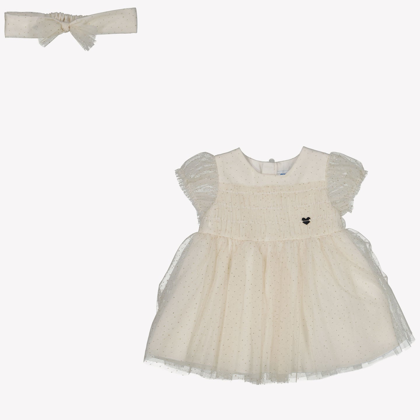 Mayoral Baby Girls Dress In OffWhite