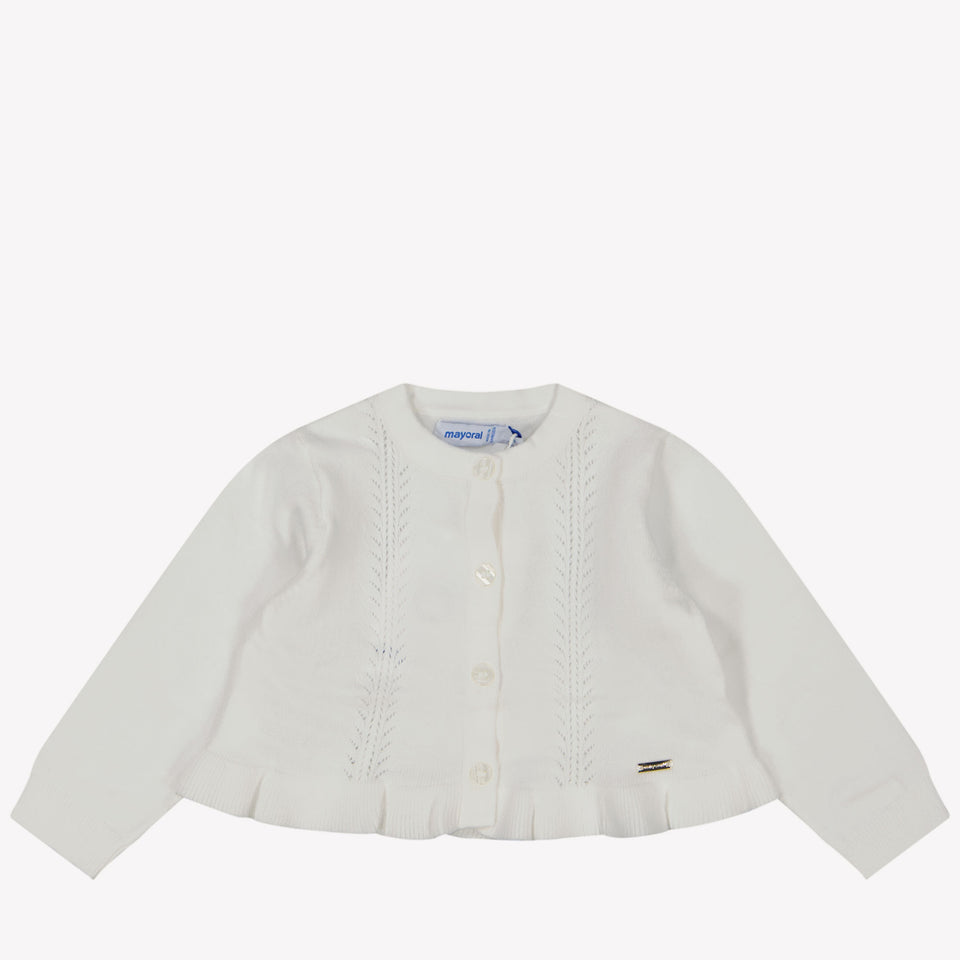 Mayoral Baby Meisjes Vest In Off White