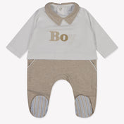 First Baby Jongens Boxpakje In Beige