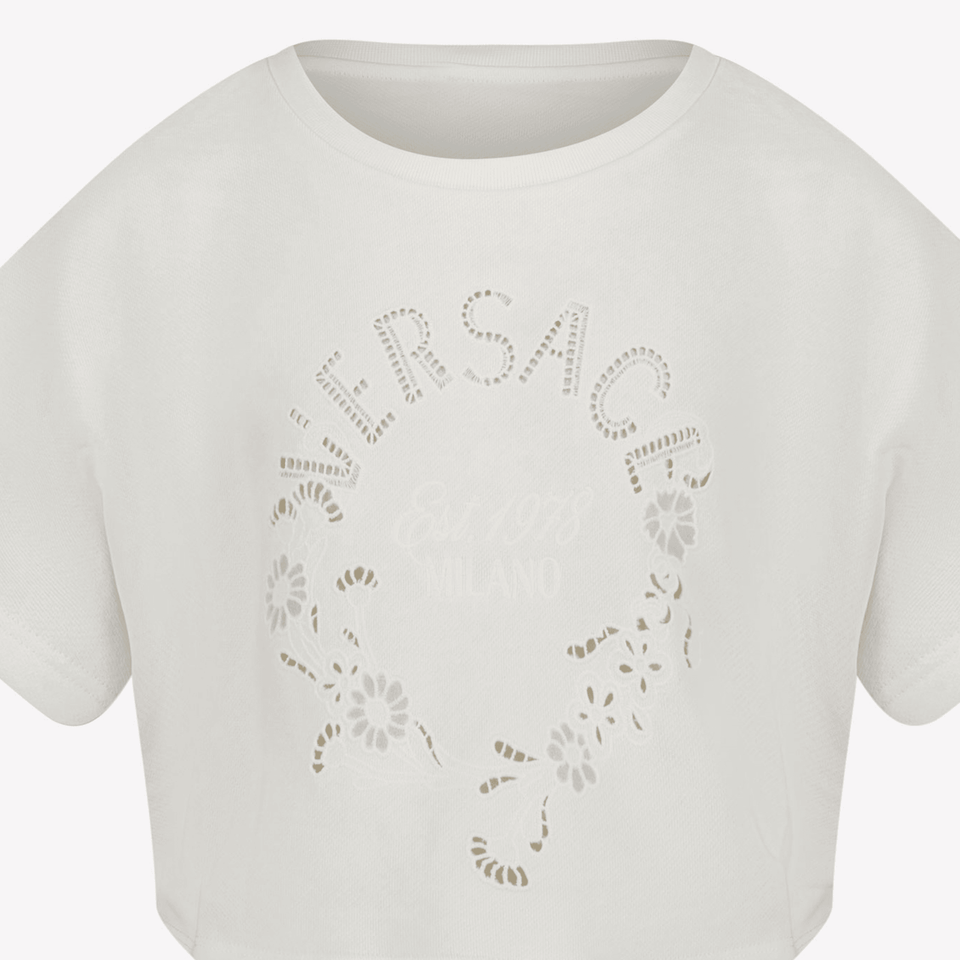 Versace Kinder Meisjes T-Shirt In Off White