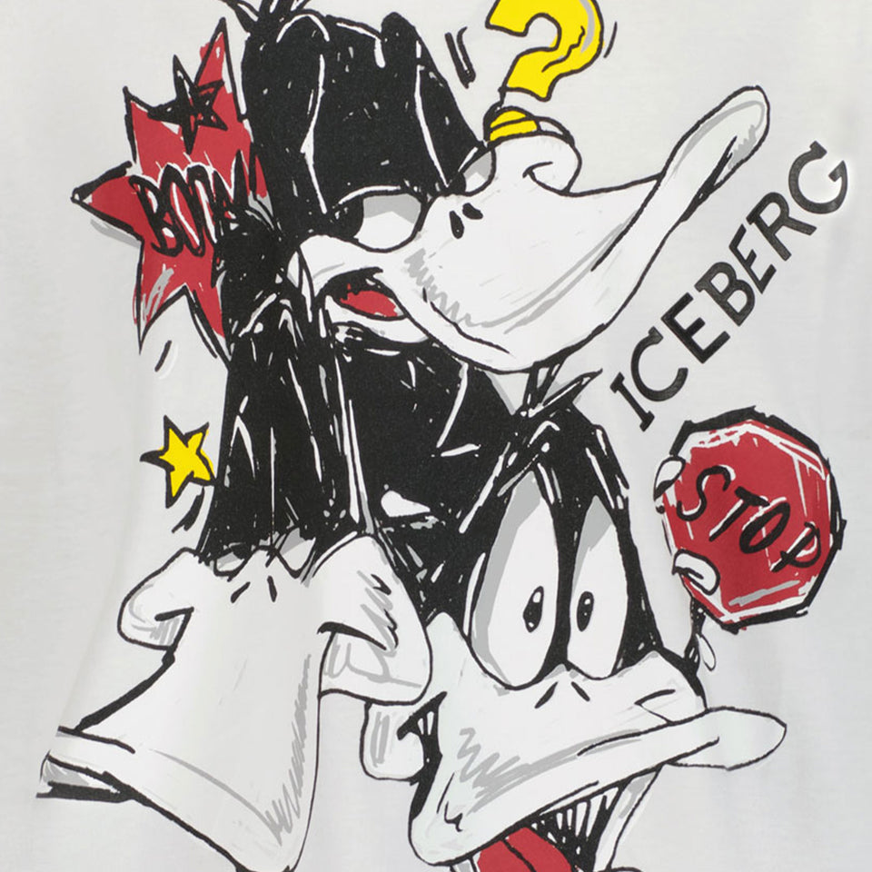 Iceberg Kinder Jongens T-Shirt In Wit