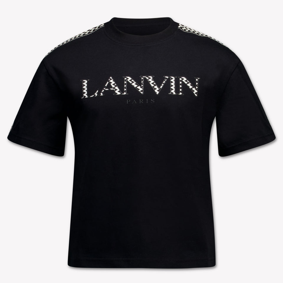 Lanvin Kinder Jongens T-Shirt In Zwart