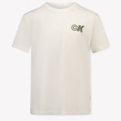 Calvin Klein Kinder Jongens T-Shirt In Licht Beige