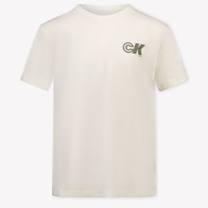 Calvin Klein Kids Boys  T-Shirt Light Beige