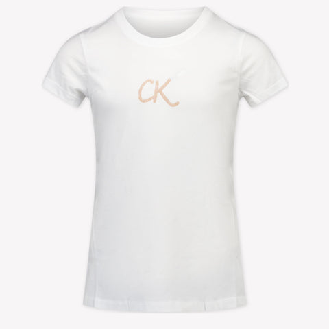 Calvin Klein Kids Girls  T-Shirt White