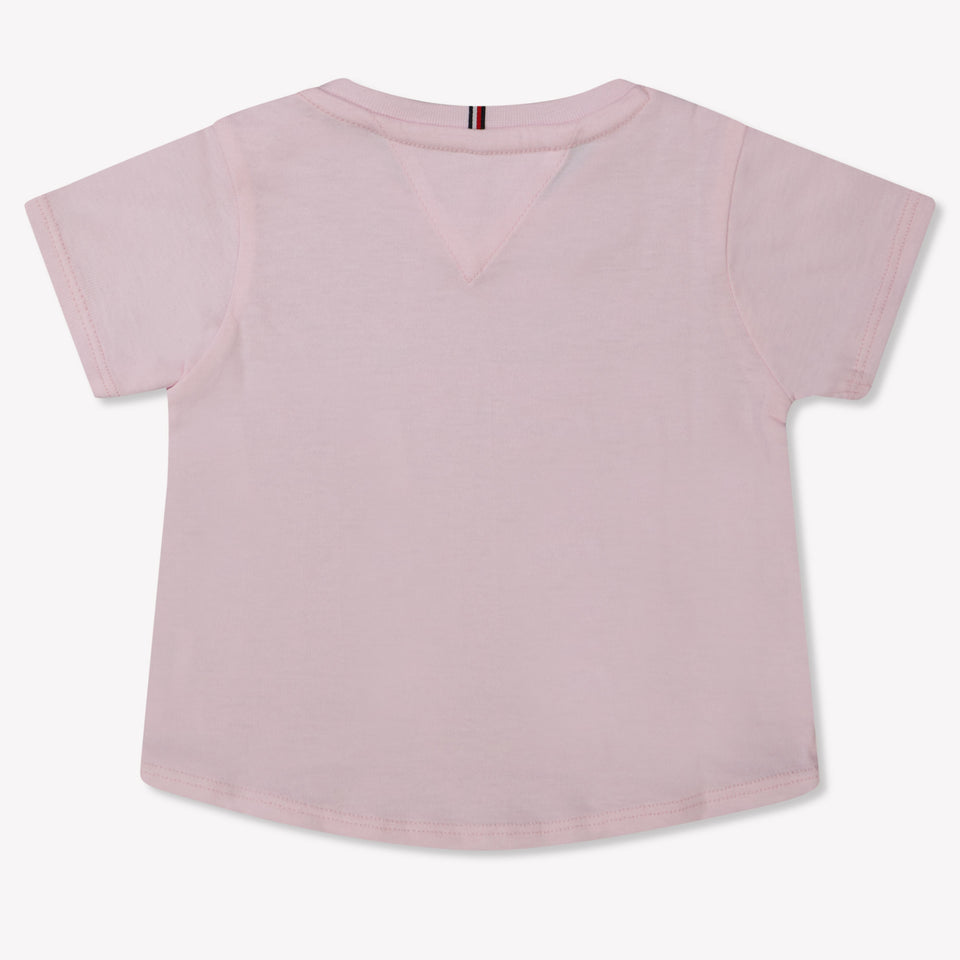 Tommy Hilfiger Baby Meisjes T-Shirt In Licht Roze