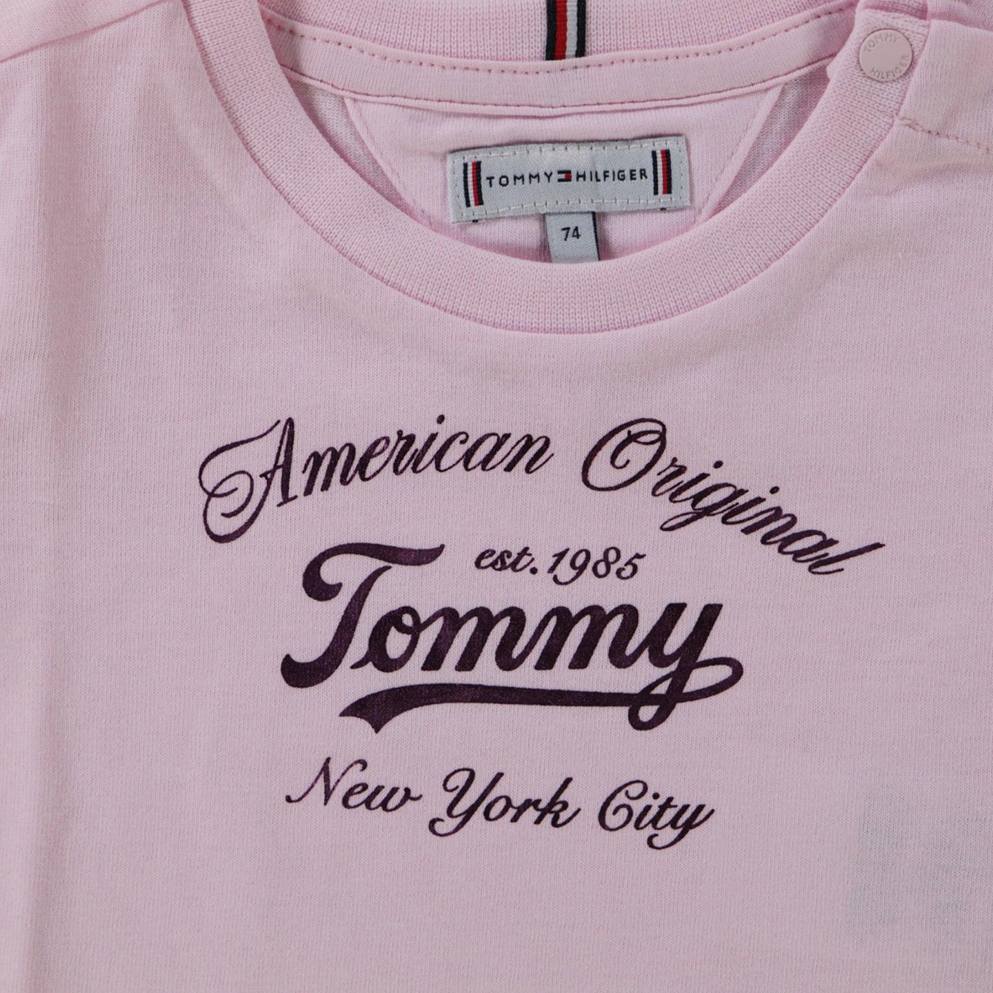 Tommy Hilfiger Baby Meisjes T-Shirt In Licht Roze