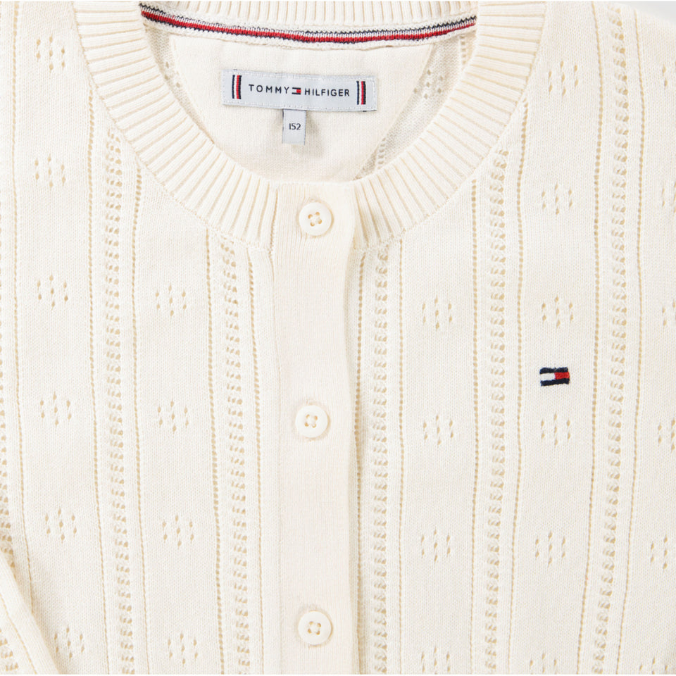Tommy Hilfiger Kinder Meisjes Vest In Creme