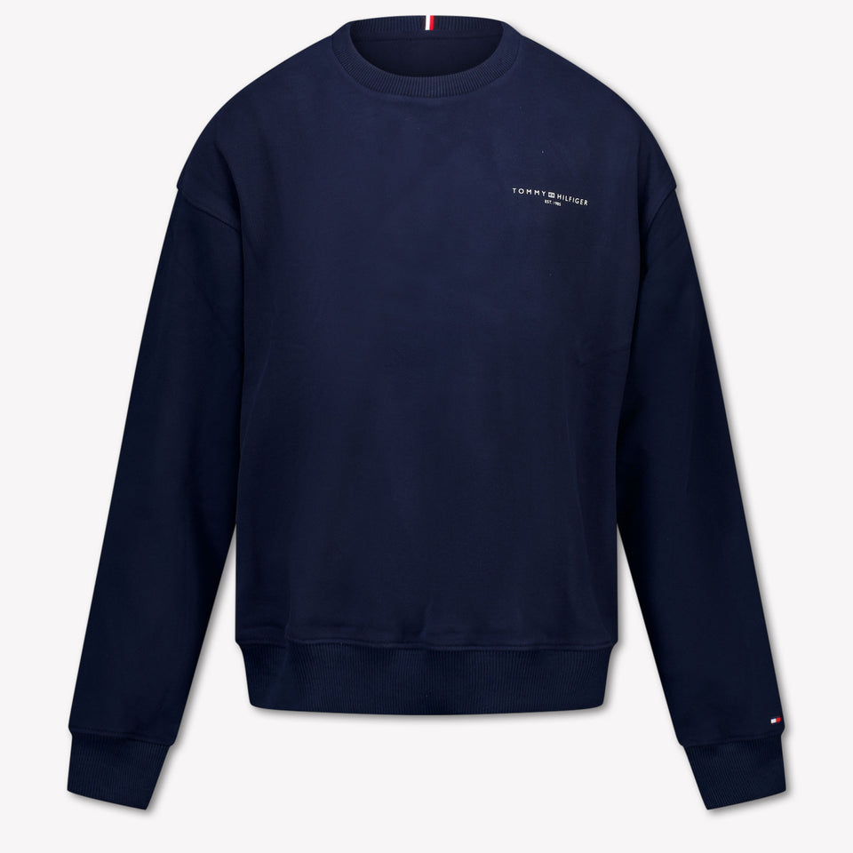 Tommy Hilfiger Kinder Unisex Trui In Navy