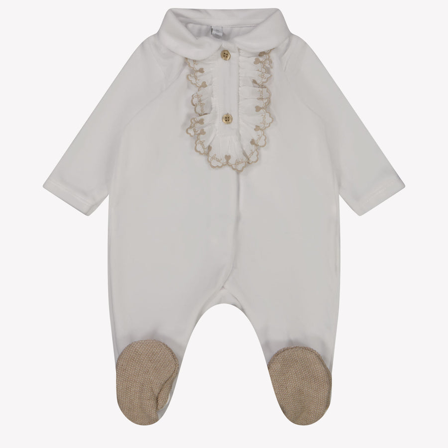 First Baby Unisex Romper in White