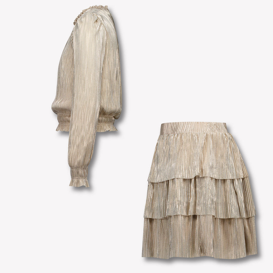 Abel & Lula Kids Girls Set  Beige