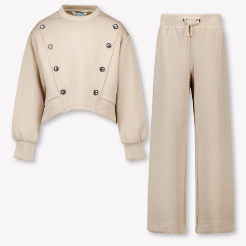 Abel & Lula Kids Girls' Tracksuit  Beige