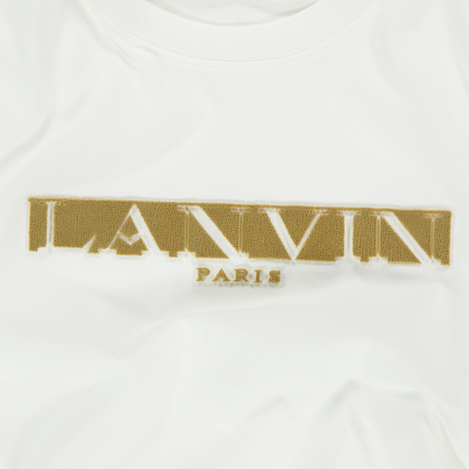 Lanvin Kinder Unisex T-Shirt In Off White