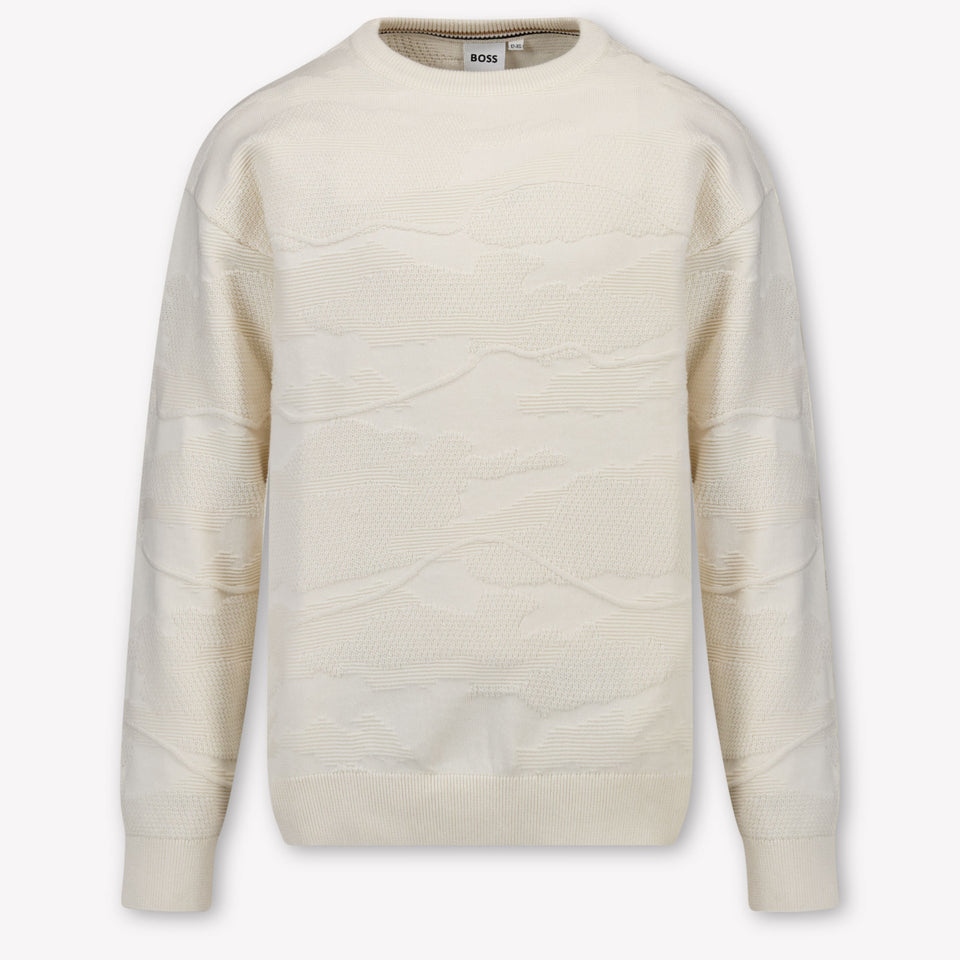 Boss Kinder Jongens Trui In Licht Beige