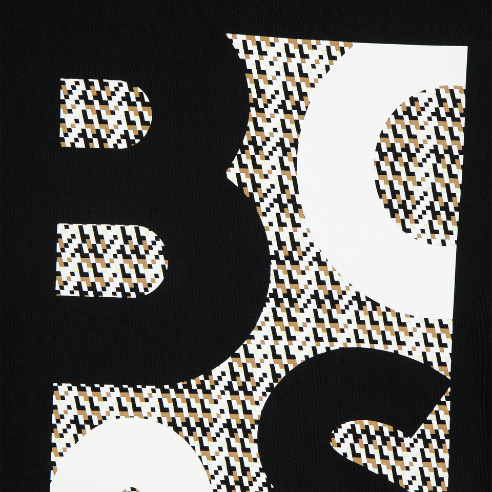 Boss Kinder Jongens T-Shirt In Zwart