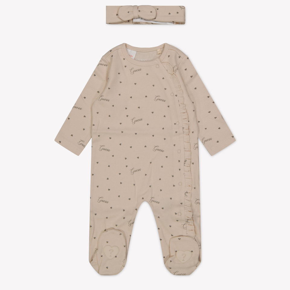 Guess Baby Girls Playsuit  Ecru