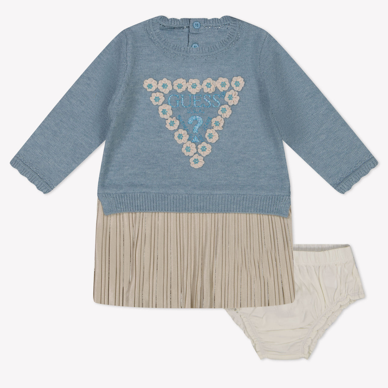 Guess Baby Meisjes Jurk In Licht Blauw