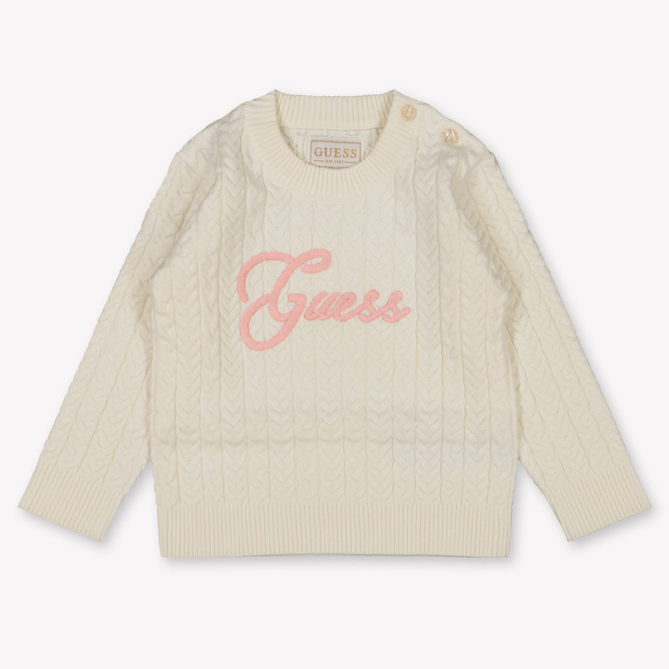 Guess Baby Meisjes Trui In Off White