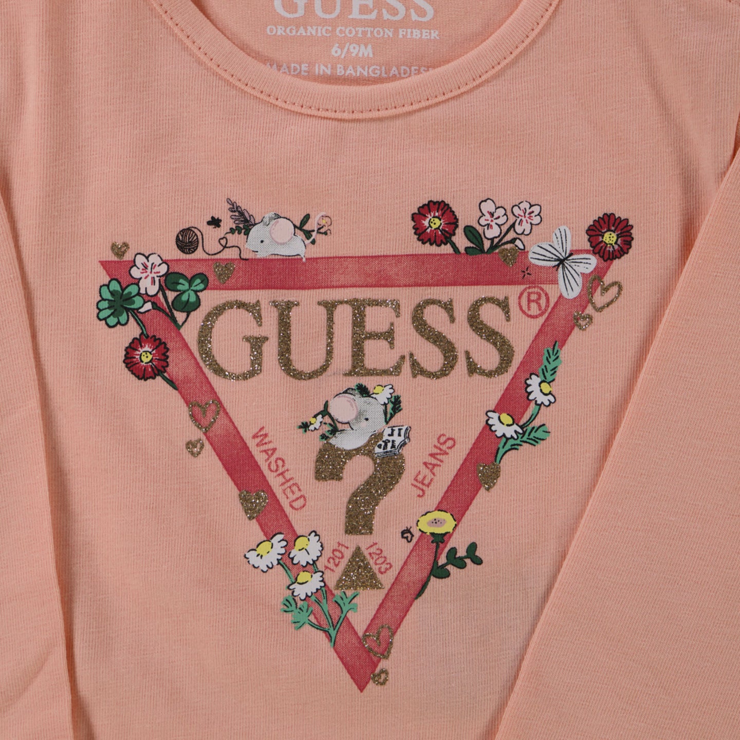 Guess Baby Girls T-Shirt  Salmon
