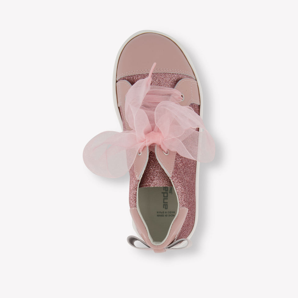 Andanines Meisjes Sneakers In Licht Roze