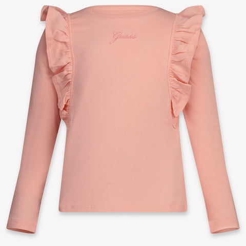 Guess Kinder Meisjes T-Shirt In Zalm